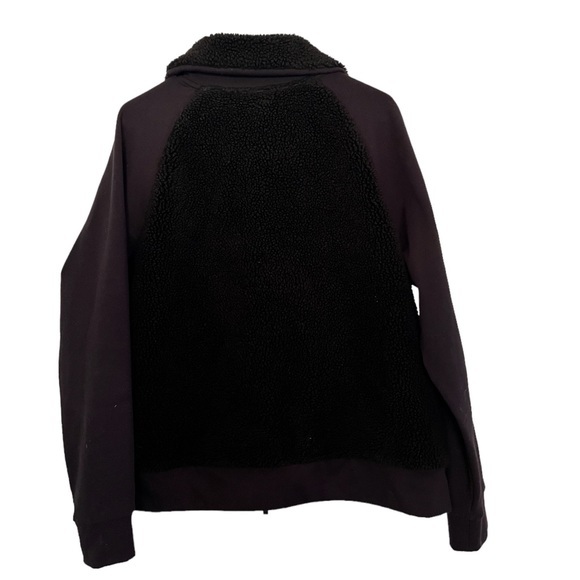 Athleta Range Sherpa‎ Black Zip Jacket Large - Picture 2 of 5